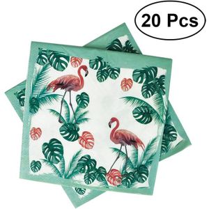 20 Pcs Cartoon Gedrukt Kleurrijke Papier Servet Flamingo Zomer Tissue Papieren Handdoek Voor Party Festival Verjaardag Bruiloft