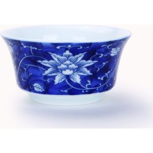 65Ml Jingdezhen Vintage Blauw En Wit Porselein Pruim Bloem Geschilderd Koffie Thee Kom Drinkware Maken Zwarte Thee Koffie Sake cup