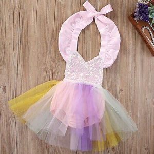 0-3Y Pasgeboren Baby Meisjes Baby Romper Jurk Pailletten Jumpsuit Tutu Jurk Kleding Outfit