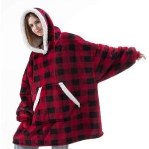 Sherpa Oversized Hoodies Vrouwen Wearable Deken Hoodie Fleece Tv Deken Sweatshirt Met Zakken En Mouwen Voor Mannen En Vrouwen