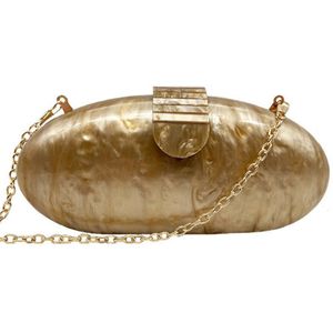 Gnirue Mode Portemonnee Vrouwen Acryl Leuke Lange Ronde Avondtasje Vrouw Massief Marmer Luxe Party Prom Handtas Casual Clutch