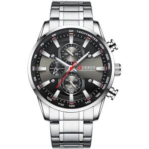 Curren Horloge Voor Mannen Top Black Gold Quartz Sport Horloge Heren Chronograaf Klok Datum Roestvrij Staal Mannelijke Horloges