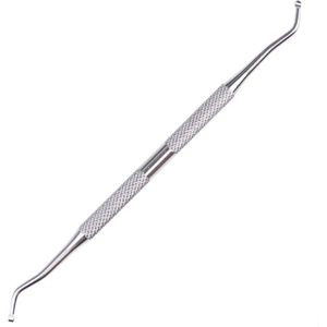 1 Pc Rvs Nuttig Ingegroeide Teen Nail Lifter Dubbele Hoofd Paronychia Pedicure Tool Voet Nail Dirt Cleaning Lepel Manicure