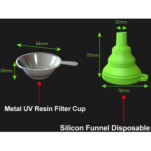 Metalen Uv Hars Filter Cup + Silicon Trechter Wegwerp Voor Anycubic Photon Dlp Sla 3D Printer Onderdelen