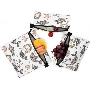 3 Pcs Herbruikbare Snack Tas Waterdichte Brood Sandwich Bag Pouch Lunch Zakken Voor School Camping Werk Reizen Wandelen