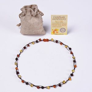 Baltische Zee Natuurlijke Amber Kralen Ketting Baby Tandjes Kralen Ketting Kettingen Molaire Handgemaakte Sieraden Gezondheid Milieu Choker