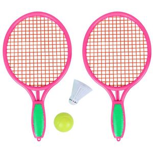 1 Paar Strand Tennisracket Kinderen Buitensporten Tennisracket Met Badminton Bal Tiener Tennisracket Voor Training