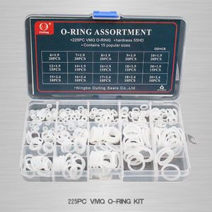225Pcs O Ringen Rubber/Siliconen O Ring Seal Afdichting O-Ringen Silicon Wasmachine Rubber Oring Set Assortiment kit Set Box Ring