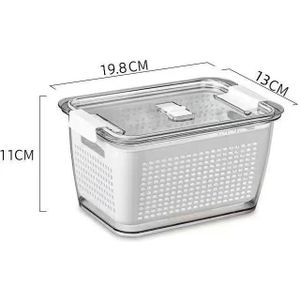 1.7L 4.5L Koelkast Opbergdoos Koelkast Verse Groente Fruit Dozen Afvoer Mand Opslag Containers Met Deksel Keuken Gereedschap