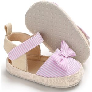 Peuter Meisje Crib Schoenen Sandalen Pasgeboren Baby Strik Gestreepte Schoenen Zachte Zool doek Prewalker Sneakers Zomer Sandalen