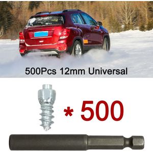 500 Stuks Autobanden Studs Schroef Sneeuw Band Studs Spikes Wiel Banden Sneeuwkettingen Studs voor Auto Motorfiets Banden winter Universele