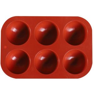 6 Hole Halfbolvormige Sferische Chocolade Siliconen Mal Ronde Halfbolvormige Cake Siliconen Bakvorm Dessert Bakken Cakevorm