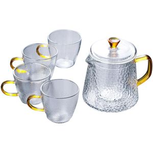 Hoge Borosilicaatglas Theepot Met Gevoerd Filter Home Office Thee & Koffie Pot Thee Set Glazen Pot