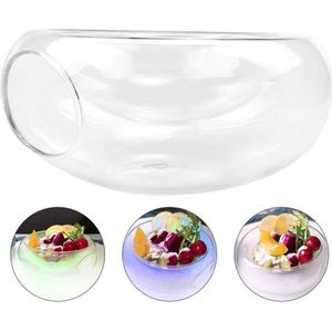 1Pc Moleculaire Keuken Kom Creatieve Delicate Slakom Transparante Glazen Kom Artistieke Conceptie Glas Servies Fruitschaal Fo