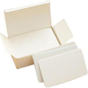 100 Stuks Zwarte Kaarten Witte Blanco Kaarten, Boodschap Kaart Wit Karton Woord Carddiy Card Met Kraft Papier Doos