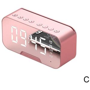1Pc Led Spiegel Klok Digitale Bureauklok Radio Draadloze Klok Thuis Bluetooth Spiegel Temperatuur Klok Speakers Decoratie Di F4W9