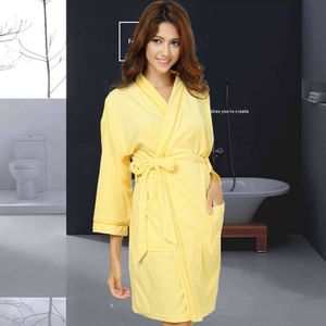 100% Katoen Lange mouwen Mannen Badjassen Zomer Zweet Verdampen Koppels Kimono Badjassen Hotel SPA mannen Gewaden Dressing gown