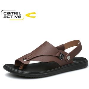 Camel Active Mannen Sandalen Pu Lederen Sandalen Mannen Mode Comfortabele Leisure Slip-On Schoenen Mannen Strand Sandalen