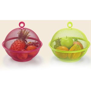 Liep Kleur Mesh Ijzer Fruitmand Opslag Keuken Rack Opslag Eettafel Decoratie Verzamelen Doos