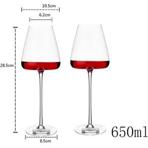 2Pcs Classy Bordeaux Bordeaux Beker Premium Crystal Handgeblazen Proeverij Cup Glazen Voor Wedding Anniversary Christmas