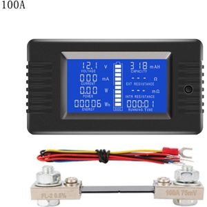 Dc 0-200V 0-300A Batterij Tester Voltmeter Ampèremeter Power Impedantie Capaciteit Energie Tijd Meter 50A/100A/200A/300A Multimeter