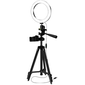 Statieven Selfie Stick Met Ring Vullen Licht Dimbare Ring Led Lamp Studio Camera Ring Licht Foto Telefoon Video Light Lamp