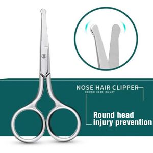 Neus Haar Schaar Roestvrij Staal Wenkbrauw Neus Haar Cut Manicure Facial Trimmen Make-Up Schaar Veiligheid Ontharing Gereedschap