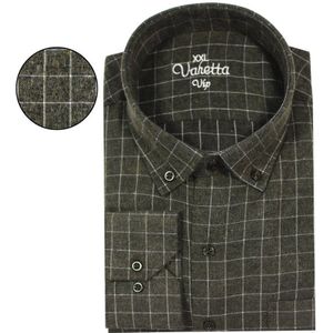 Plus Size Flanel Mannen Shirt Winter Groen Shirt Plaid Casual Lange Mouwen Shirts Voor Mannen 100 Katoen Mannen shirt Varetta Door Turkije