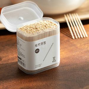 Bamboe Tandenstokers Een Grade Wegwerp Vruchten Picks Gesneden Huishouden