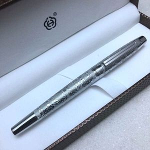 HERO R03 luxe reliëf bloem zilveren vulpen heldere medium nib Office pen