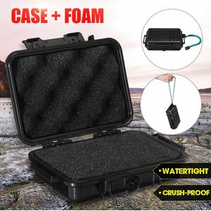 Universal Waterdichte Anti Fall Black Plastic Opbergdoos Zaklamp Koplamp Licht Fakkel Lamp Charger Case