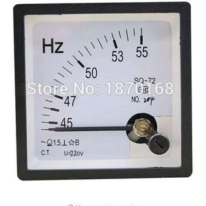 SQ-72 45-55Hz AC 100 V/220 V/380 V Analoge Panel Frequency Meter hertz Indicator voor Systeem Monitoring