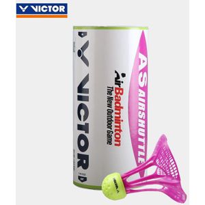 Originele Victor Airshuttle Outdoor Badminton Airshuttle Plastic Bal Nylon Bal Stabiele Weerstand 3 Pack/Buis