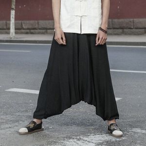 Kung Fu Oosterse Broek Hakama Traditionele Chinese Kleding Voor Mannen Wushu Linnen Wijde Pijpen Losse Broek Mannelijke Wing Chun Kostuums