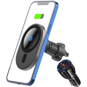 Magnetische Qi Wireless Car Charger Stand Voor iPhone 12Pro 11Pro XS Max 12Mini XR 12 8Plus Samsung S10 Note8 S9 Note9 Pixel XIAOMI HUAWEI LG Dashboard Air vent Rotatie Houder