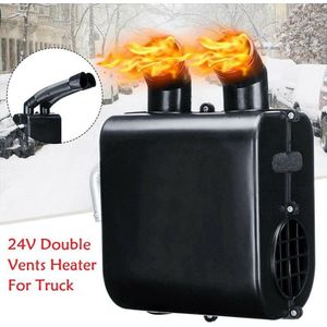 Universele 24V Auto Heater Water Verwarming Metalen Omhulsel Draagbare Ontdooier Voorruitverluchting Dubbele Openingen Heater Voor Truck