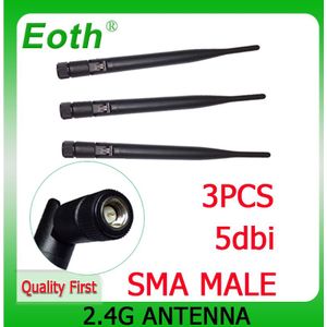 Eoth 3Pcs 2.4 Ghz Wifi Antenne 5dBi Sma Male Connector 2.4 Ghz Antena 2.4G Waterdichte Wi-fi Antenne iot Draadloze Wi-fi Router