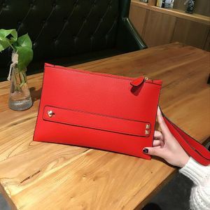 Vrouwen Envelop Clutch Bag Dames Dag Koppelingen Rode Vrouwelijke Handtas Pu Leer Pols Clutch Purse Avondtasje Bolsa Feminina