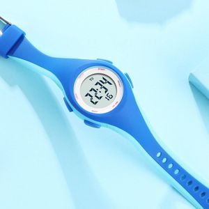 Ohsen Kids Jongens Digitale Horloge Camouflage Groen Siliconen Elektronische Horloge Kinderen Waterdichte Sport Led Klok