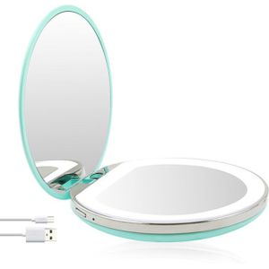 5 Kleur 3/10X Vergrootglas Verlichte Make-Up Spiegel Licht Mini Ronde Draagbare Led Make Up Spiegel Sensing Usb Oplaadbare make-Up Spiegel