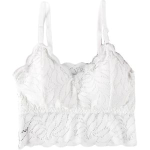 Vrouwen Spaghettibandjes Sexy Bralette Sheer Lace Draadloze Ondergoed Camis Vest X7YA