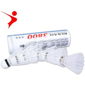 Ray Gal 3800 Nylon Bal 6 Stuks Vat Plastic Badminton Franje Bal Outdoor Duurzaam Eenheden Fiber Hoofd Shuttle