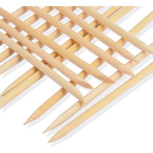 3 verschillende maten Orange Wood Sticks voor Cuticle Pusher Cuticle Verwijder Tool vorken voor nagels Manicure Gereedschap 10 stks/set