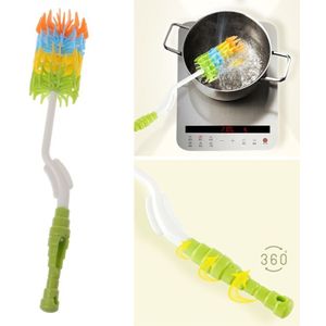 Yas Baby Fles Borstel Regenboog 360 Rotatie Silicon Baby Melk Zuigfles Borstel Tepel Schoonmaken Tool