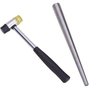 -2Pcs/Set Sieraden Gereedschap Apparatuur Ijzer Ring Enlarger Stick Doorn Sizer Installeerbare Twee Way Rubber Staal Handvat Hamer