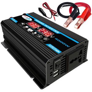4000W Digitale Auto Omvormer 12V Naar 220V Gemodificeerde Sinus Omvormer Spanning Converter + Lcd display Lage Prijs