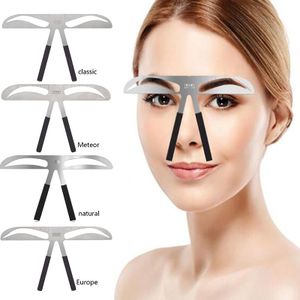 Microblading Wenkbrauw Balans Heerser Metalen Tattoo Vormgeven Stencil Permanente Make-Up Remklauw Wenkbrauw Heerser