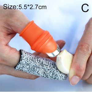 1 Set Siliconen Vinger Beschermer Met Mes Voor Fruit Groente Duim Mes Vinger Guard Keuken Gadgets Keuken Accessoires