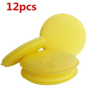 12 Stks/set Auto Auto Wax Polish Foam Sponge Hand Soft Wax Geel Spons Waxen Handdoek Spons Borstel Auto Verf care Cleaning