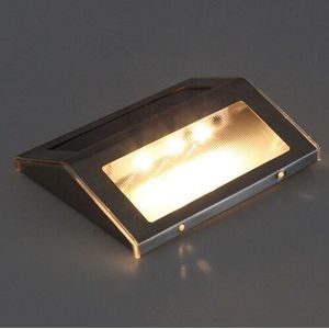 Led solar light Rvs Outdoor Verlichting Tuin Decoratie Wandlamp Licht Sensor luminaria Emergency Warm wit licht